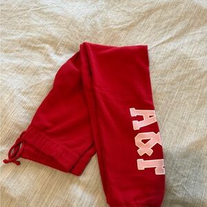 Abercrombie & Fitch Red Jogger Pants